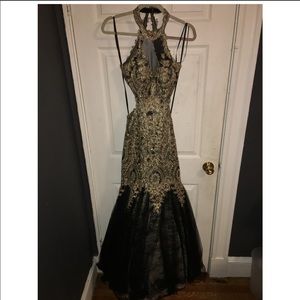 Black & Gold Prom Dress